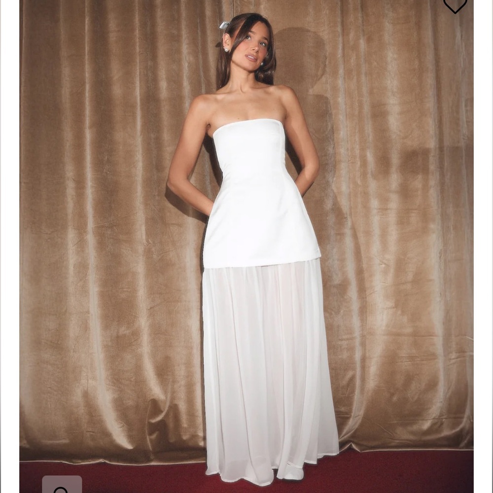 WeWoreWhat Strapless White Dress